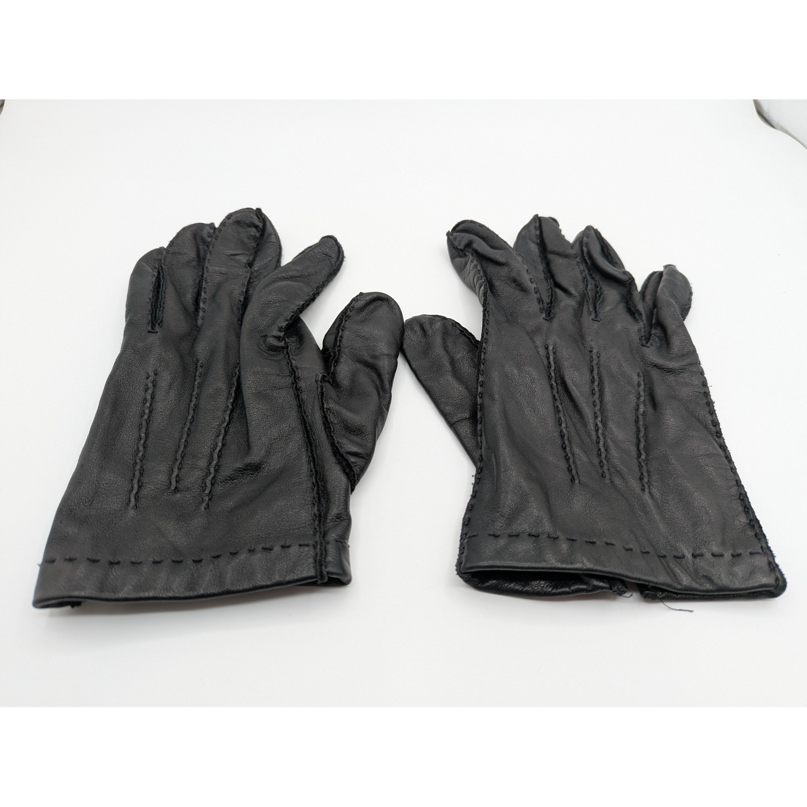 Aris Black Leather Gloves 100% Nylon Lined Size Xl